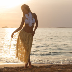 Sukně havaj přírodní dlouhá